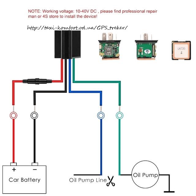 Схема подключение трекера к авто